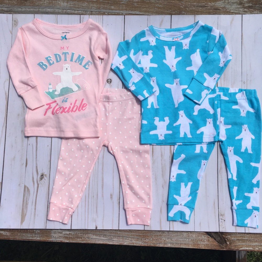 Carter’s 4pc Yoga Bear Pajama Set